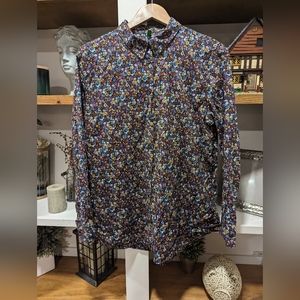 United Colors Of Benetton Floral Button Down Shirt - men’s L